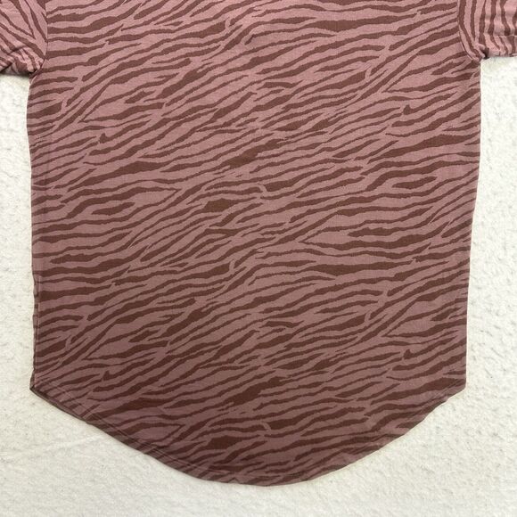 American Eagle Shirt Womens XS Soft & Sexy Striped V Neck Oversized Short Sleeve - Picture 12 of 12